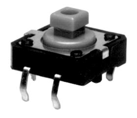 Tactile Switch B3F Miniature, Space-Saving Tactile Switch Provides Long Service Life and Easy Mounting Extended mechanical/electrical service life: 10 x 10 6 operations for 12 x 12 mm type and 1 x 10