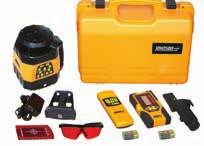 alarms when beyond leveling range Height of Instrument/Tilt alarm function ensures product accuracy 40-6529 KIT INCLUDES > Laser, detector with clamp and 9V battery, tinted glasses, target, 6.