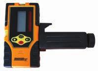 Laser Detector w/clamp MODEL 40-6715 Quickly and accurately locates red beam rotary laser signals Audible and visual indicators for precise leveling Front and back dual displays are