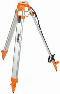 Heavy Duty Aluminum Tripod MODEL 40-6340 Durable aluminum construction with extendable legs Adjustment range 3' 3" to 5' 3" (nominal length) Quick connection for lasers with 5/8" - 11