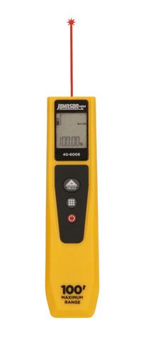 Laser Distance Measure 130' MODEL 40-6004 High speed micro processor calculates quickly Ideal for material and project estimating/bidding Accurate to ±1/16"/130' 40-6004 INCLUDES > Laser distance
