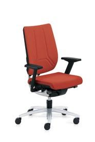 Swive chair with fuy uphostered backrest, headrest, height-adjustabe backrest, depth-adjustabe umbar support, 3D adjustabe