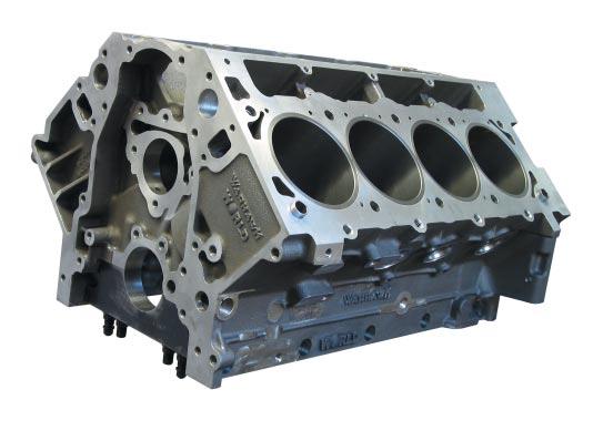 LS CHEVROLET WARHAWK ALUMINUM ENGINE BLOCK Made of 357-T6 aluminum (absolute strongest available) 100% compatible with OEM accessories Indexed lifter bores Provisions for two extra head studs per
