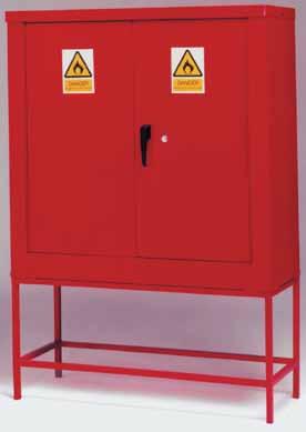 Flammable Liquids Storage Cupboards Petroleum & Flammable Liquids Storage Cupboards at a glance High security 3-point locking with full door height hinges Liquid tight integral sumps with plug for