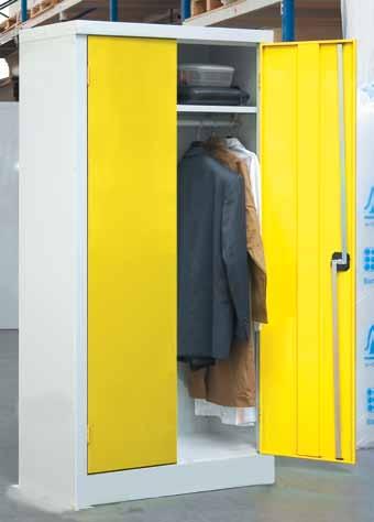 Clothing & Utility Cupboards Clothing Cupboards at a glance Strengthened doors Top shelf and hanging garment rail Powder coated with Germ Guard Clothing Cupboards Extra Shelf 1800.600.