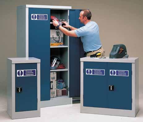 Personal Protective Equipment Cupboards Personal Protective Equipment Cupboards at a glance All steel structure with strengthened doors Adjustable powder coated shelves Powder coated dark blue Germ