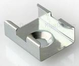 The extrusion can be mounted to surfaces with the use of mounting brackets.