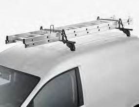 The rack is made from plastic-coated steel and is therefore exceedingly robust and weather-resistant. It mounts quickly and easily onto the roof bars. Only for the T6.
