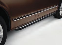 The running boards are mounted onto the vehicle's standard mounting points and do not require any additional drilling to install. Capacity: up to 200 kg per running board. Only for the Amarok.