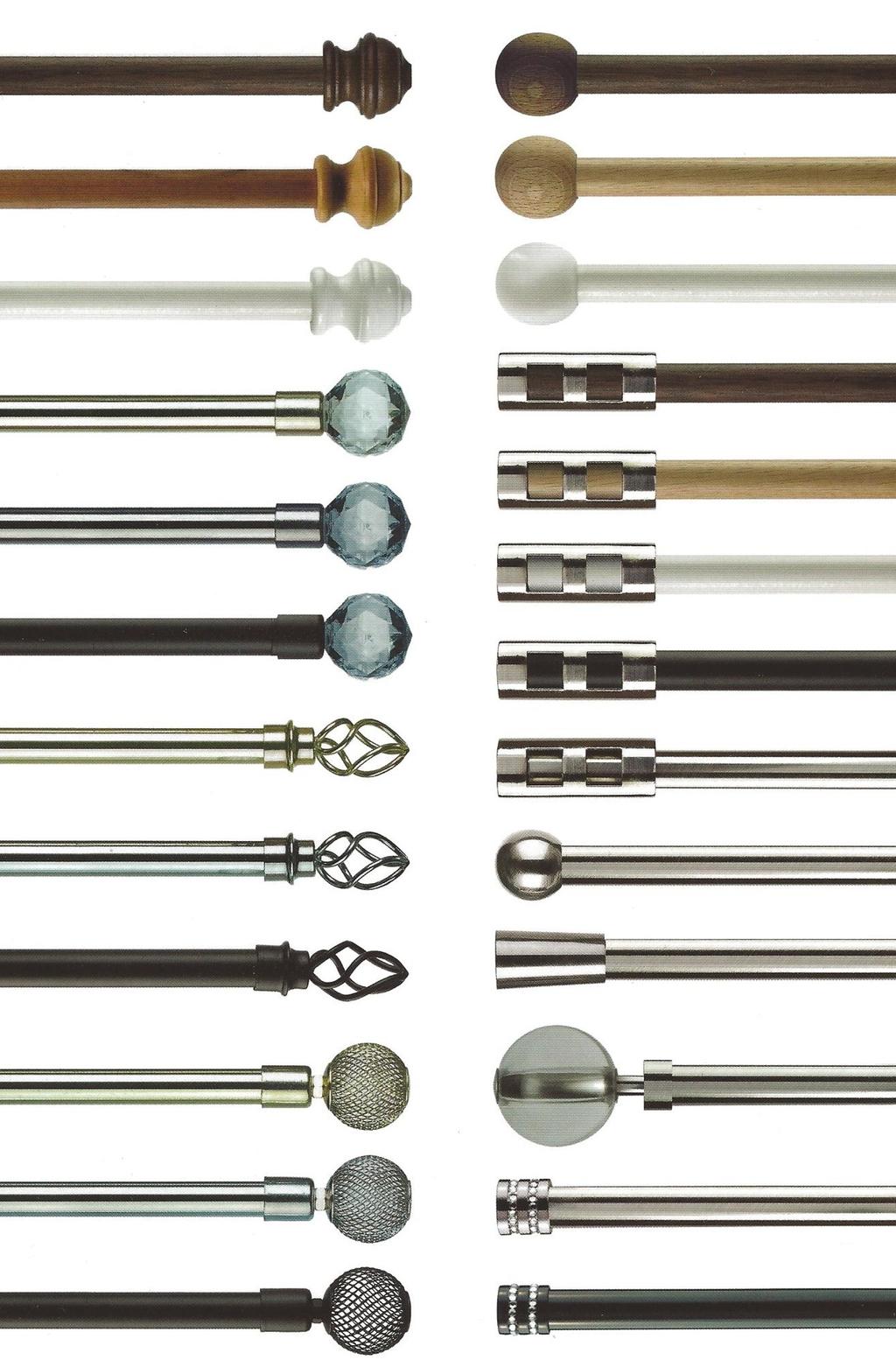 POLES & FINIALS THESE POLES & FINIALS ARE SAMPLED IN THE SOLARÉ SHADE COLLECTION. POLES, FINIALS, AND FURTHER ACCESSORIES ARE AVAILABLE IN ALL SOLARÉ SHADE COLLECTIONS.