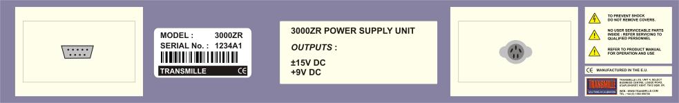 Label Reference Model Number Serial Number Information Model number reference for product Unique serial number for product Rear Panel Connection Power In DC RS232 Interface Description External DC