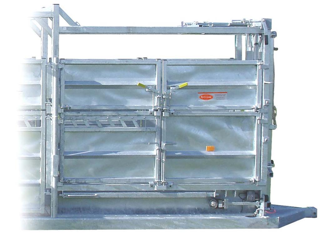 Operating Instructions Locate the rump bar or use the gate to close off the front section (whichever preferred). The rump bar can be used to help force a reluctant animal forward in the crate.