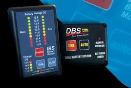 LED status display (DBS) - Manual override switch - Auto disconnect function - Starts on main battery - 200 amp relay (IBS) - Spike protection -