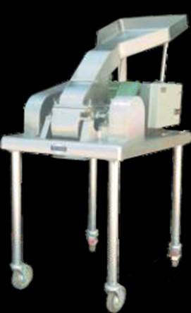 ACCURA COMMINUTING MILL GMP point of view machine is provide with S.S. cladding on base, S.S. belt guards, S.S. cover on motor. No exposed painted surface on top of the machine.