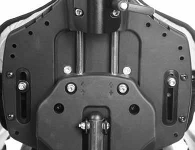 Pelvic Cradle. To adjust the height, depth and angle, loosen the bolts on either side with the multi-tool provided.