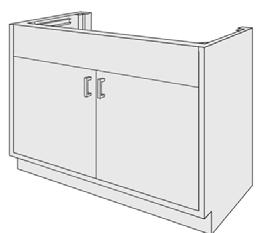 Standing Height Cabinets Standard without locks All cabinets include a cutout for service access; if cabinet backs are