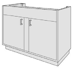 2 cm) high drawers above two 9 (22.9 cm) high drawers Width Back with Service Access IC164S2320 18 (45.