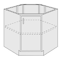 2 cm) high drawer above a cupboard Width Right-Hinged, Back with Service Access IC136S2320 18 (45.7 cm) IC136S4320 24 (61.