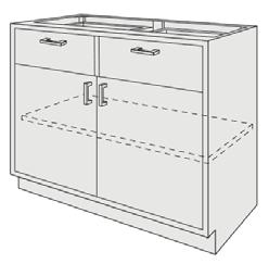 9 cm) Two 6 (15.2 cm) high drawers side-by-side above a cupboard Width Back with Service Access IC148S6320 36 (91.4 cm) IC148S7320 42 (106.7 cm) IC148S8320 48 (121.