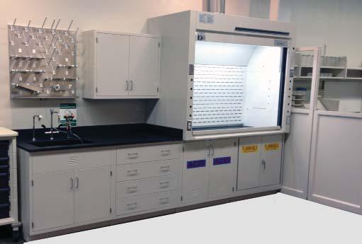 Our program offers an excellent selection of painted steel, stainless steel cabinets, HDPE cabinets and high quality wood laboratory cabinets.