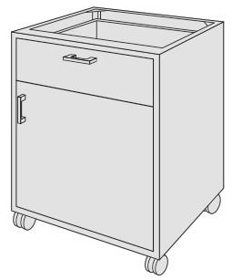 4cm) Heavy duty painted steel construction Cabinets are 22 (55.9cm) deep and 28 (71.