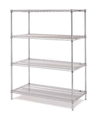 circulation for air Shelves can be adjusted at 1 intervals along entire height of the post 24-54 (61cm - 137.2cm) Long shelves have a capacity of 800 lbs each 60-72 (152.4cm - 182.