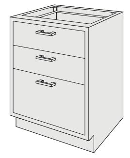 Base Cabinets Sitting Height Cabinets All cabinets include a cutout for service access; if cabinet backs