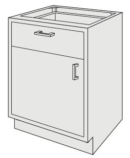 0 cm) Door Cabinets Solid Hinged Door Adjustable Shelf Width Back with Service Access IC106S6220 36 (91.