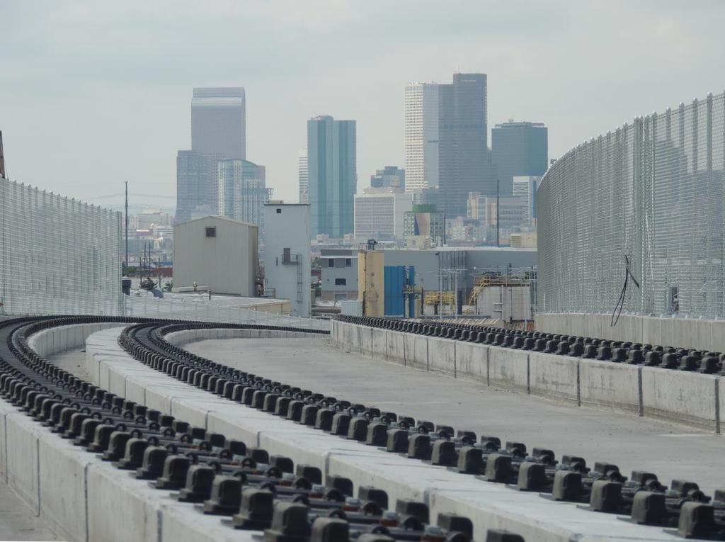 Construction Progress On top of the Utah Junction Flyover, looking south to downtown Denver,