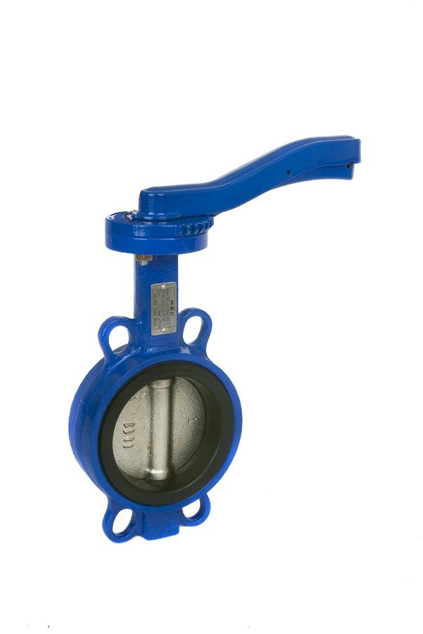 ART 110 Ductile Iron Butterfly Valve Wafer Type Universal Flange Mounting PN10 PN16 ASA150 BS5155 (BS EN 593) ISO 5211 Direct Mount Lockable Handle Epoxy Coat Finish A 142 154 161 179 193 204 250 282