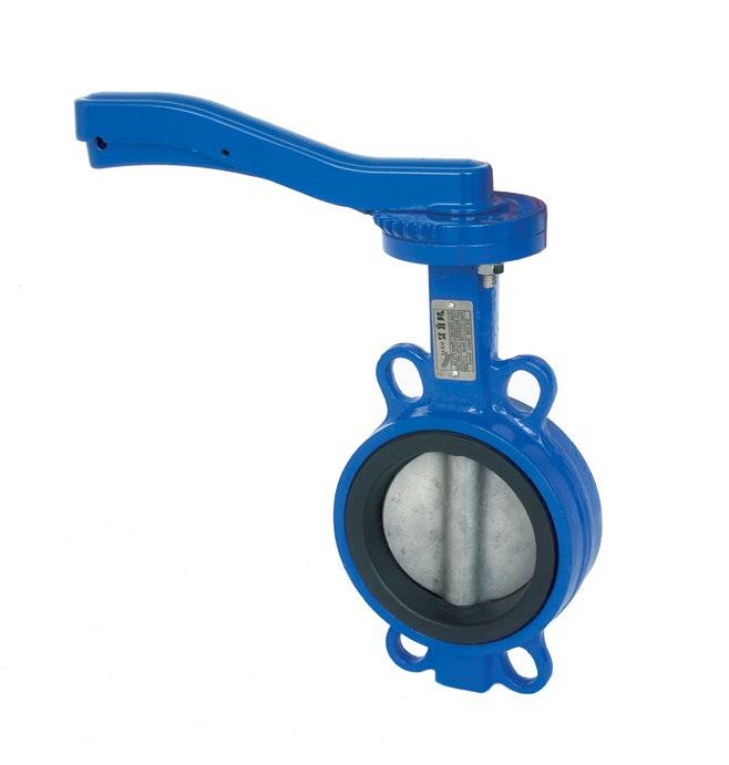 ART 115 Ductile Iron Butterfly Valve Wafer Type Universal Flange Mounting PN10 PN16 ASA150 BS5155 (BS EN 593) ISO 5211 Direct Mount Lockable Handle Epoxy Coat Finish WRAS Approved A 142 154 161 179