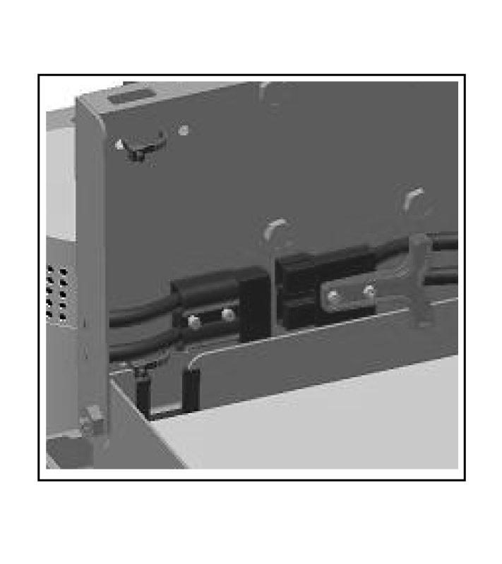 To insert the batteries: 1. Disconnect the quick connector (1) at the front of the solution tank. 2. Remove the solution tank and place it on the ground. 3.