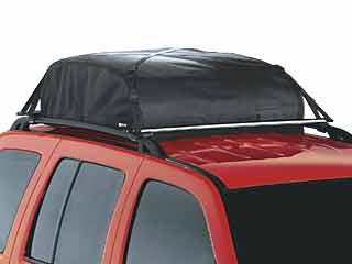 It features a covered zipper opening, lined seams and sew-in tie-down straps, providing 11.2 cubic feet of additional storage space.