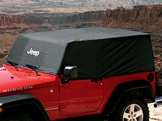 EXTERIOR Covers - Vehicle Cover, Cab Weather-resistant high quality nylon cap in Black or Silver fits snugly over your Wrangler`s hard or soft top.