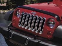 00 Exterior Appearance - Grille Appliques These special grille inserts add a touch of orignality to your Jeep. Snap in design for easy installation.