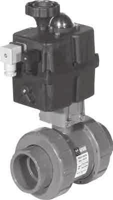 ECP SERIES AUTOMATED TRUE UNION BALL VALVES High performance ECP Series 120/230 VAC electric actuator with four auxiliary limit switches, mounted to a TB Series true union ball valve.