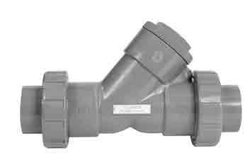 YC SERIES TRUE UNION Y-CHECK VALVES (cont.) All Y-Check Valves are assembled with silicone free lubricant. CPVC FPM SEAT & SEALS 1-1/4" Socket YC20050SU $291.35 Socket YC20150SU $654.