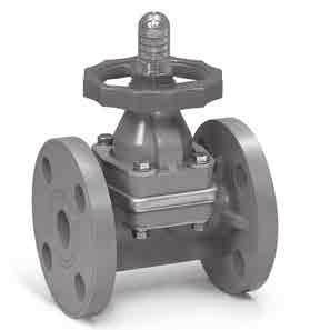 DAB SERIES DIAPHRAGM VALVES FLANGED All DAB Series Diaphragm Valves are assembled with silicone free lubricant and a highly visible, beacon type position indicator. For actuator mounted see page 68.