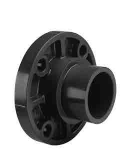 PVC "READY FLANGES"* Easily converts threaded or socket end connections. Conforms to ANSI 150# bolt pattern. *These flanges convert socket to flanged.
