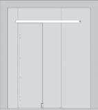 # U/M Description 150 11 199/99 Two Fixed Panels (FP) Mount on Glass (G) Mount 8W 8W 8W MTO Two Sliding Panels (2P) with Two Fixed Panels (2FP) Left Hand Opening Complete 86.