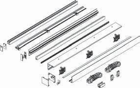 Sliding Systems MUTO Comfort L 80 MUTO Comfort L 80 One or Two Sliding Panels with One or Two Fixed Panels (Sidelites) Ceiling, Surface Mount Standard Finishes $ Special Finishes $ Anodized/Powder