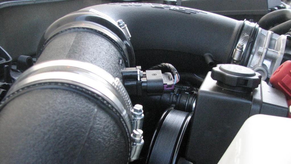 IT IS VERY IMPORTANT THAT THE MAF IS AT LEAST 1 ABOVE THE POWER STEERING PULLEY WITH THE CONNECTOR PLUGGED IN.