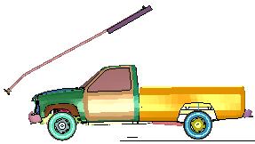 However, it should be noted that the surrogate pickup truck used in the simulation had a standard, 2-door cab, whereas the MASH design pickup truck has an extended 4-door cab.