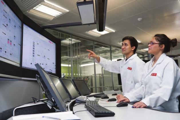 The ABB Contro Room Main features A information from the process is reayed to the ABB Contro Room, from where students can monitor and contro every aspect of the pant.