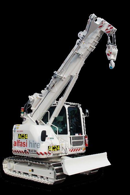 work area mini crawler cranes Transport and Rigging: Removable counter-weight componentry Efficient load plan