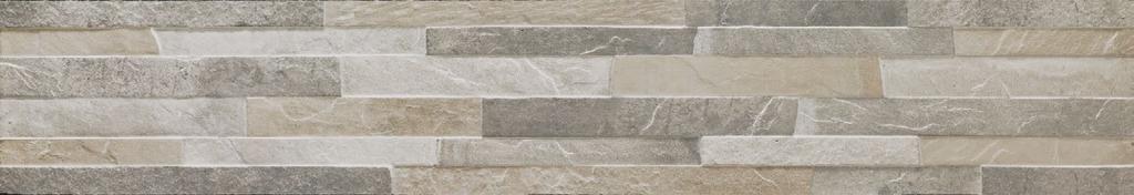 Brick Decor Brick is available in 900 x 150 mm tiles and features all shades.