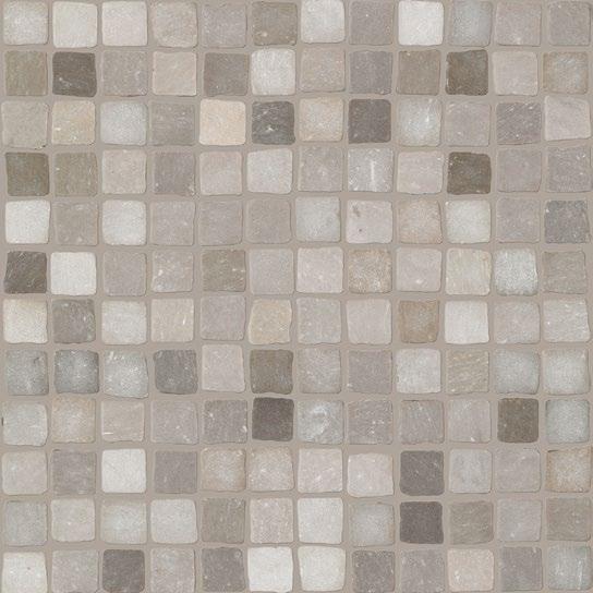 Craft Mosaic Futura is also available as a mosaic displaying a random combination of all four shades of Nickel, Polvere, Pomice and Seta.