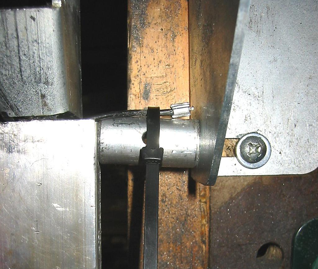 end of the cable to the Bracket Support using a Tie-Wrap, piece of wire, or tape as shown in the
