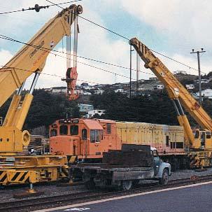 ...economical and versatile, ideal for all types of trackwork... 80 tonne recovery crane. Zambian Railways.