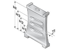 Shelving system The shelf must be used with a minimum of two separators to create a shelving system.